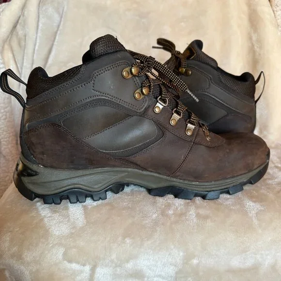 Timberland Mt Maddsen Men's Wide Waterproof Mid Hiking Boots Dark Brown Mens 13W - Picture 10 of 15